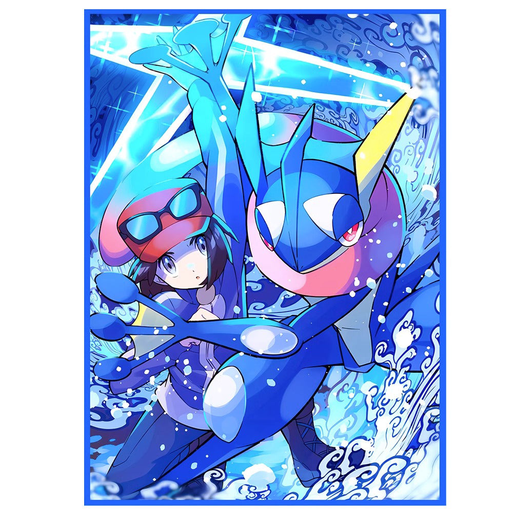Trainer Calem & Greninja Holographic Card Sleeves