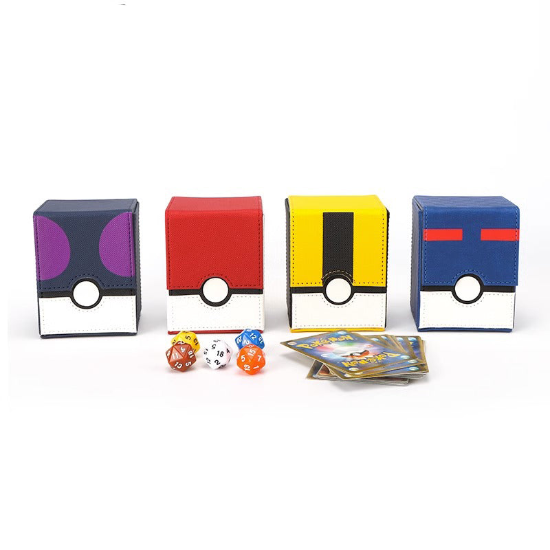 Classic Stitched Poke Ball PU Leather Deck Box