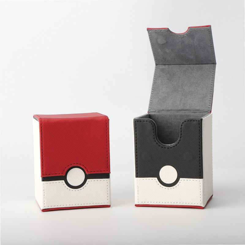 Classic Stitched Poke Ball PU Leather Deck Box