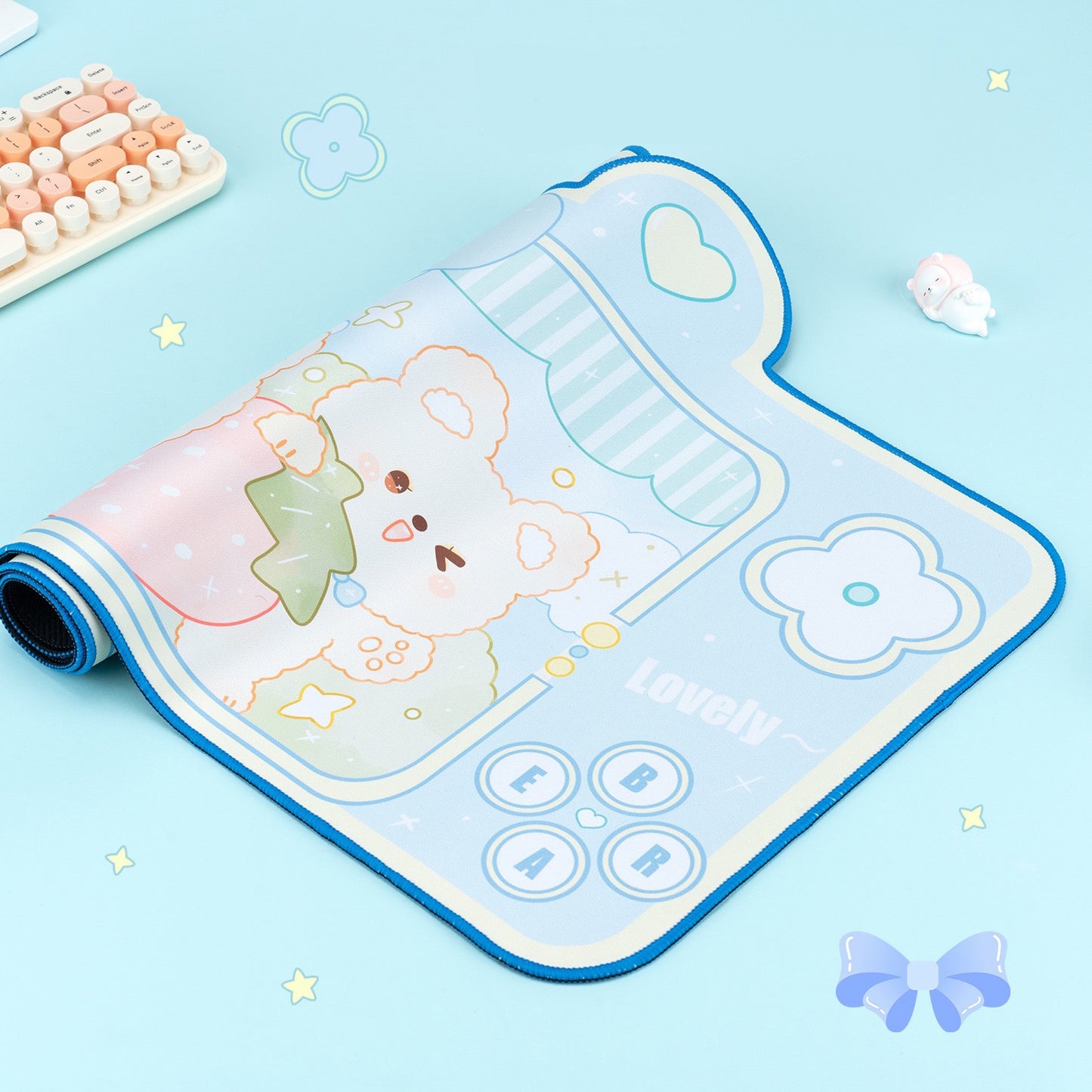 Three Fluffy Bears Kawaii XL Gaming Mousepad Desk Mat