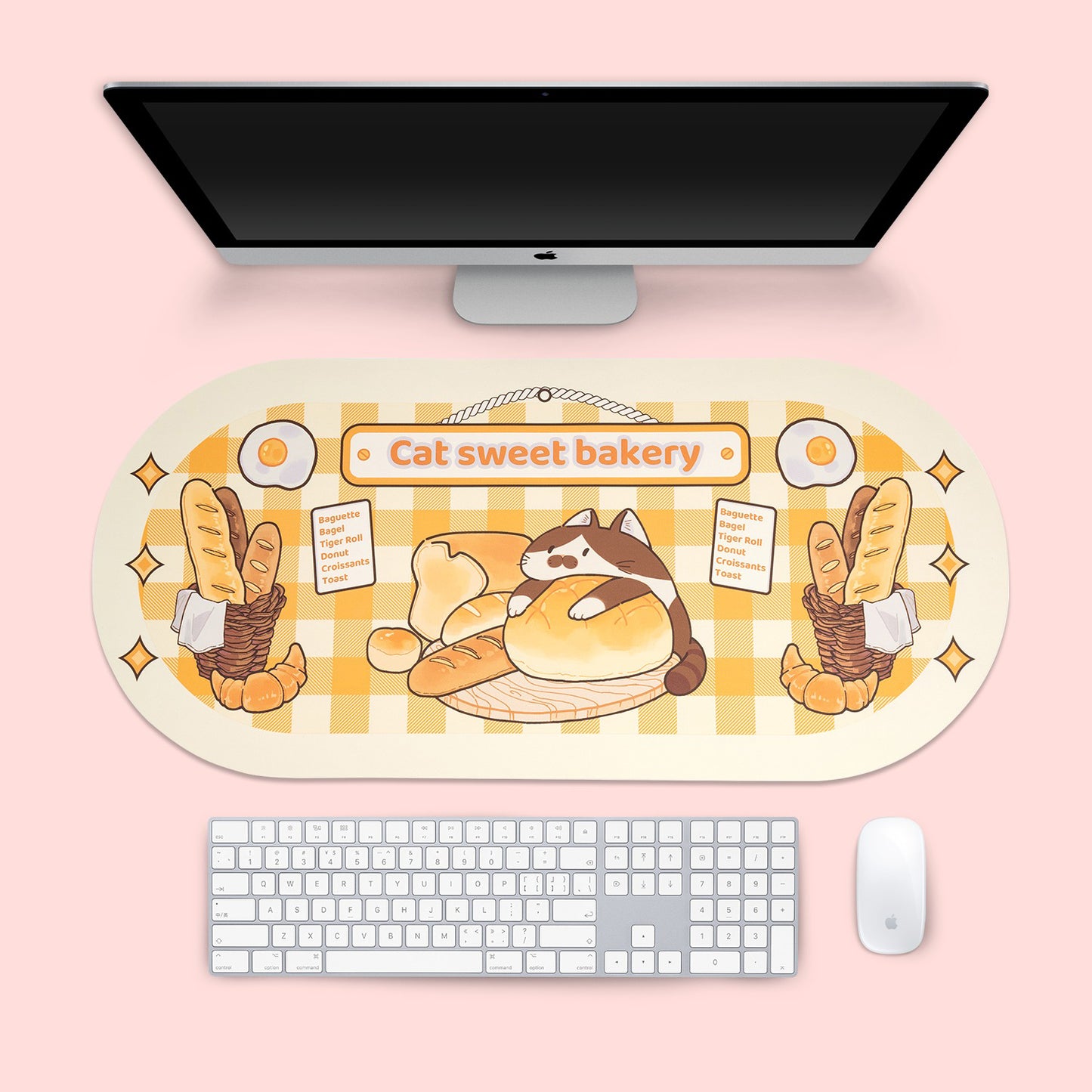 Cat Sweets & Bakery XL Gaming Mousepad Desk Mat