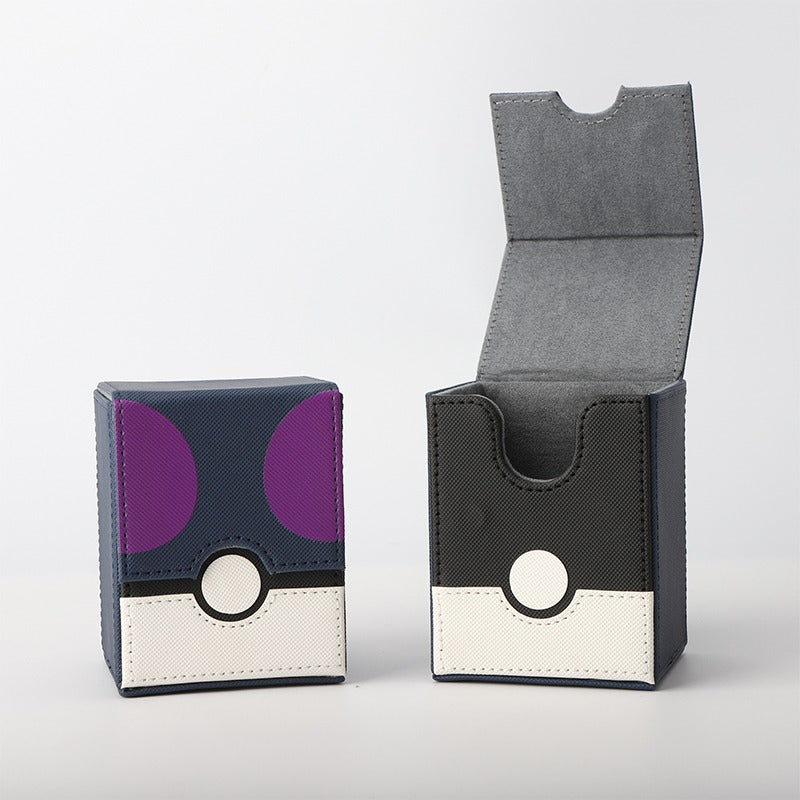 Classic Stitched Poke Ball PU Leather Deck Box