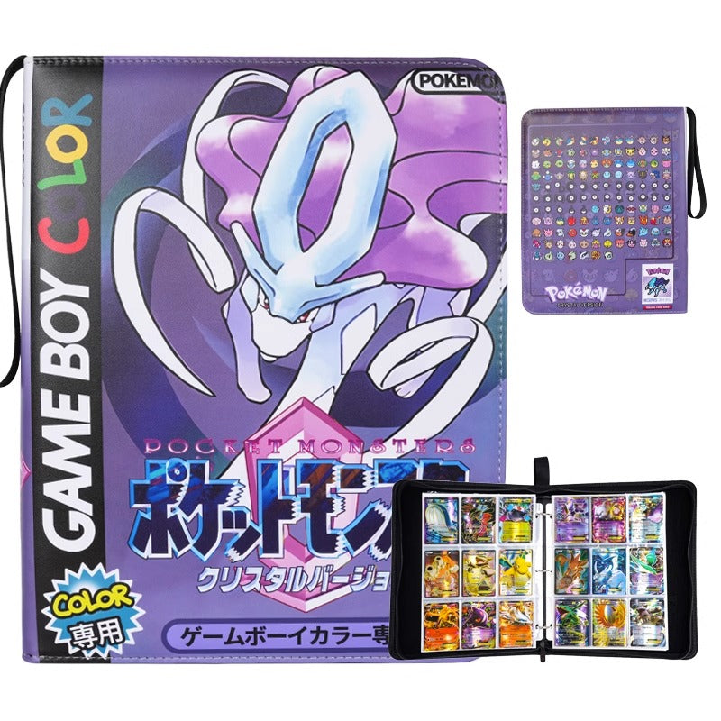 Pokemon Gameboy Gold Silver & Crystal Version 9-Pocket TCG Leather Card Binder
