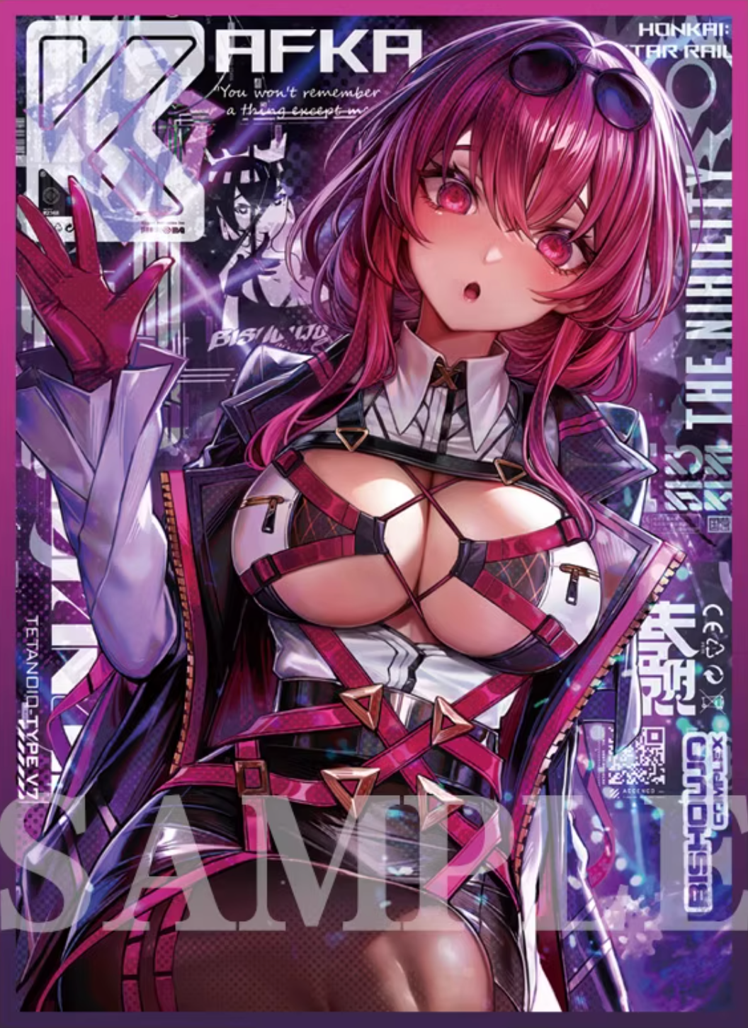 Honkai Star Silver Wolf & Kafka Holographic Card Sleeves