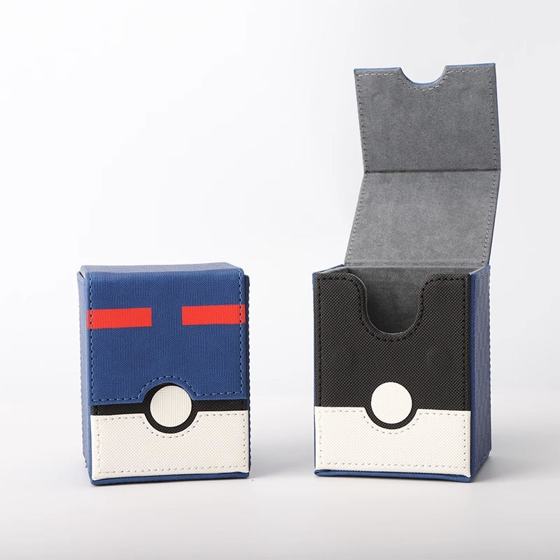 Classic Stitched Poke Ball PU Leather Deck Box