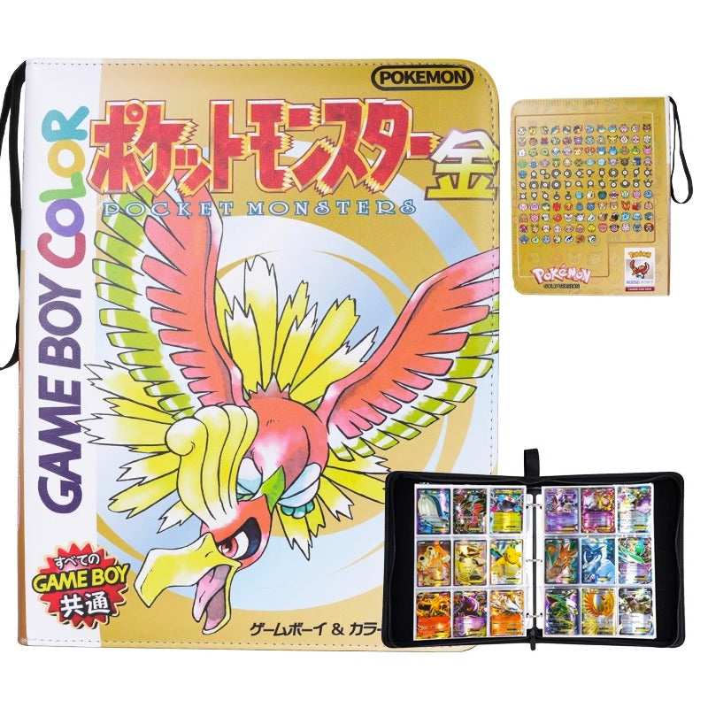 Pokemon Gameboy Gold Silver & Crystal Version 9-Pocket TCG Leather Card Binder