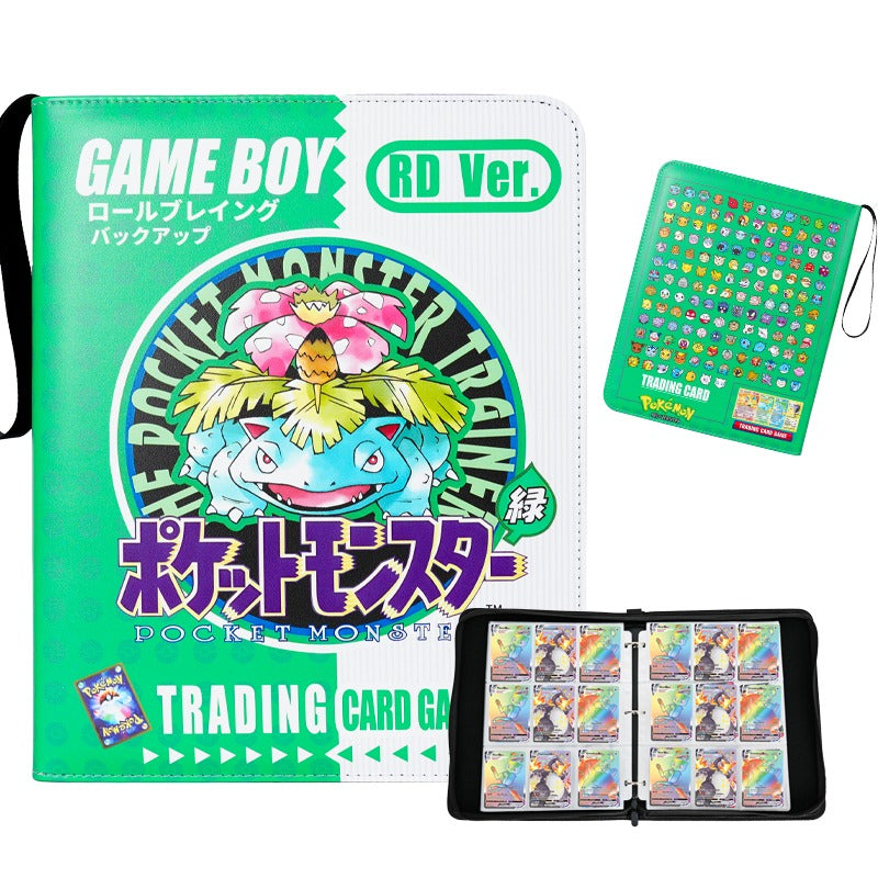 Retro Pokemon Gameboy 9-Pocket TCG Leather Card Binder