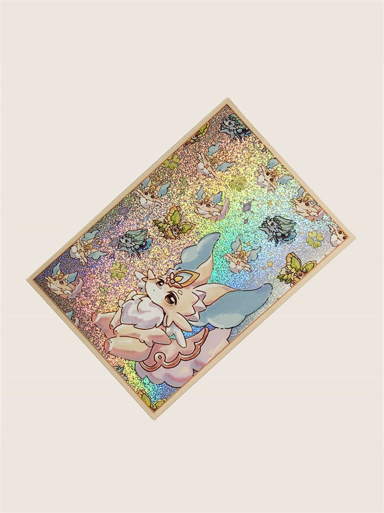 Cute Feline Purrely Holographic Card Sleeves