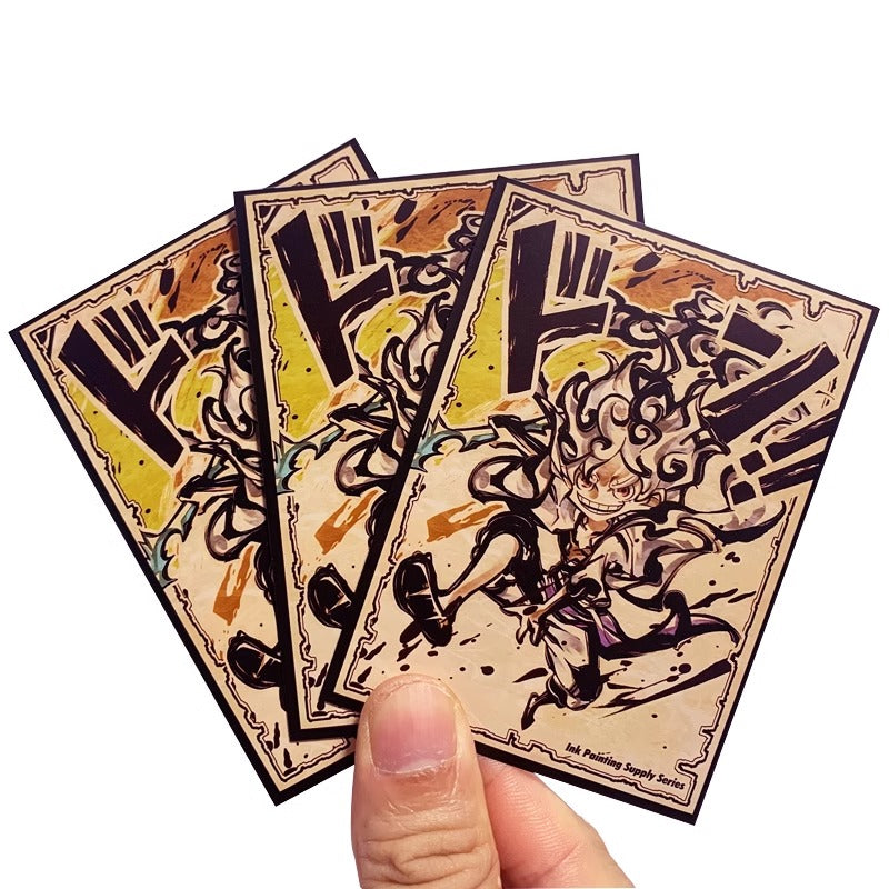 Luffy Gear 5 Ink Style Standard Size Matte Sleeves Kado Supplies Luffy Gear 5 Ink Style Standard Size Matte Sleeves Kado Supplies