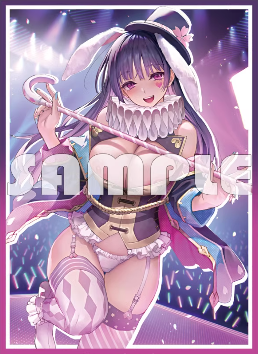 Michiking Bunny Girl Stage Holographic Card Sleeves
