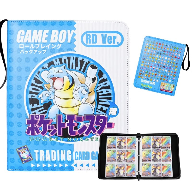 Retro Pokemon Gameboy 9-Pocket TCG Leather Card Binder