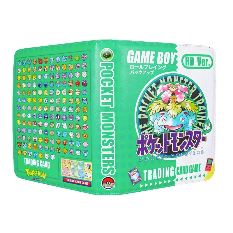 Retro Pokemon Gameboy 9-Pocket TCG Leather Card Binder