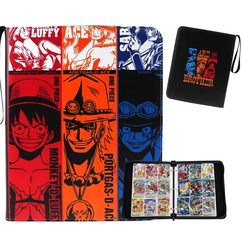 Straw Hat We Are Brothers Printed PU Leather Trade Binder
