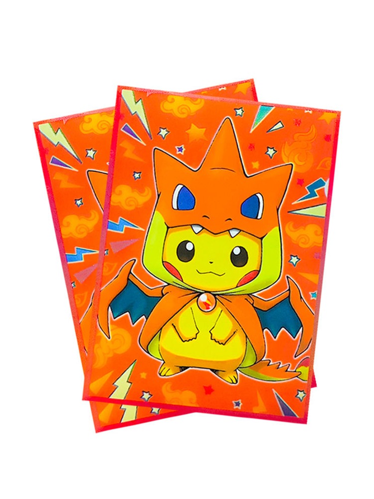 Pikachu Cosplay Charizard Holographic Card Sleeves Kado Supplies Pikachu Cosplay Charizard Holographic Card Sleeves Kado Supplies