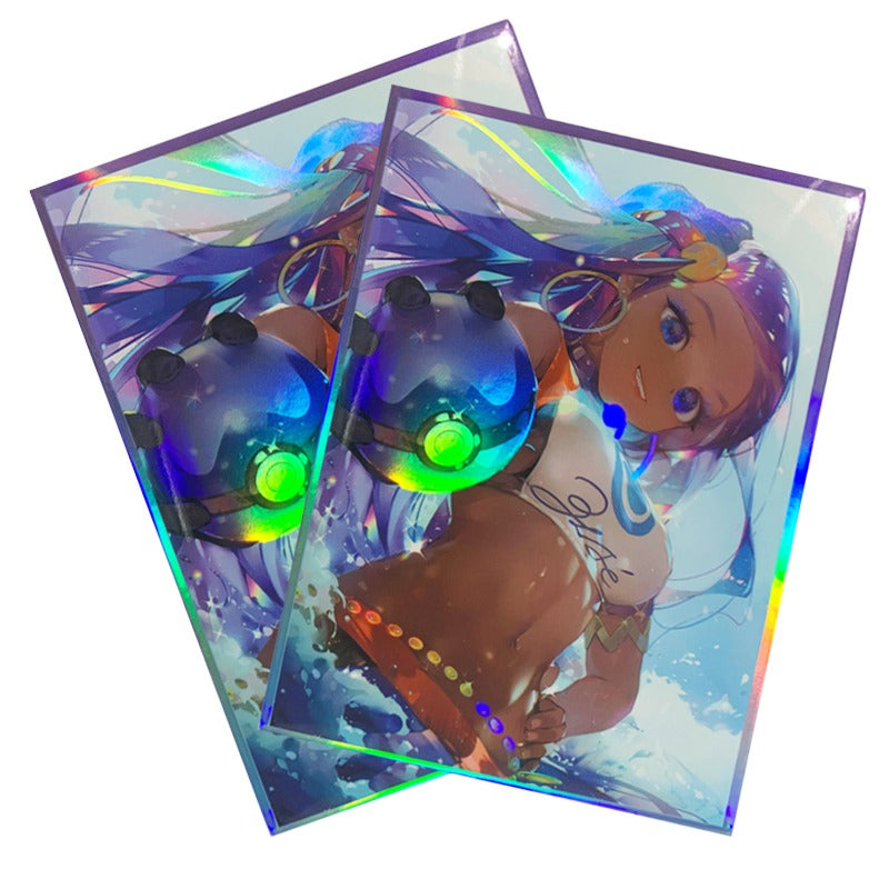 Water Gym Leader Nessa Pokemon Holographic Card Sleeves Kado Supplies Water Gym Leader Nessa Pokemon Holographic Card Sleeves Kado Supplies