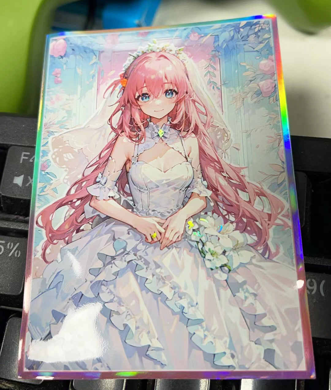 Bocchi the Rock Wedding Dress Holographic Card Sleeves