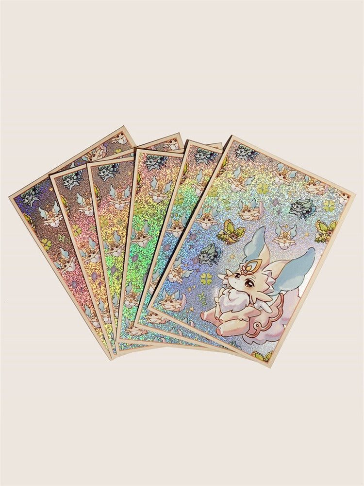 Cute Feline Purrely Holographic Card Sleeves