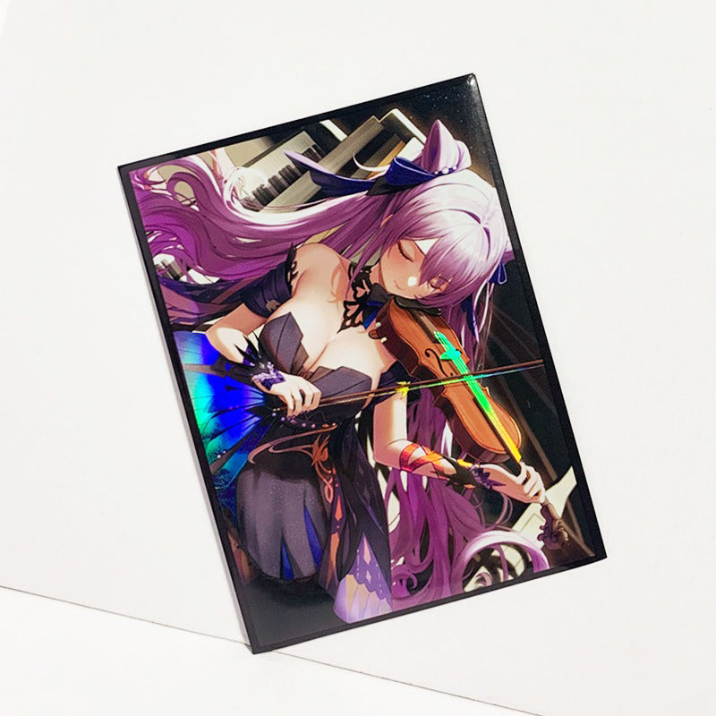 Keqing Violin Genshin Impact Holographic Card Sleeves Keqing Violin Genshin Impact Holographic Card Sleeves