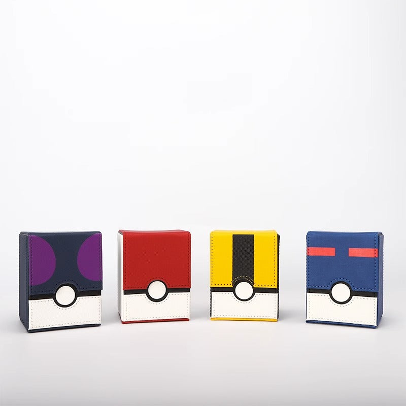 Classic Stitched Poke Ball PU Leather Deck Box