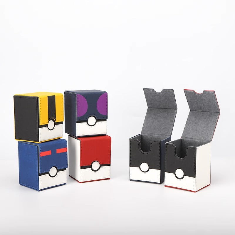 Classic Stitched Poke Ball PU Leather Deck Box