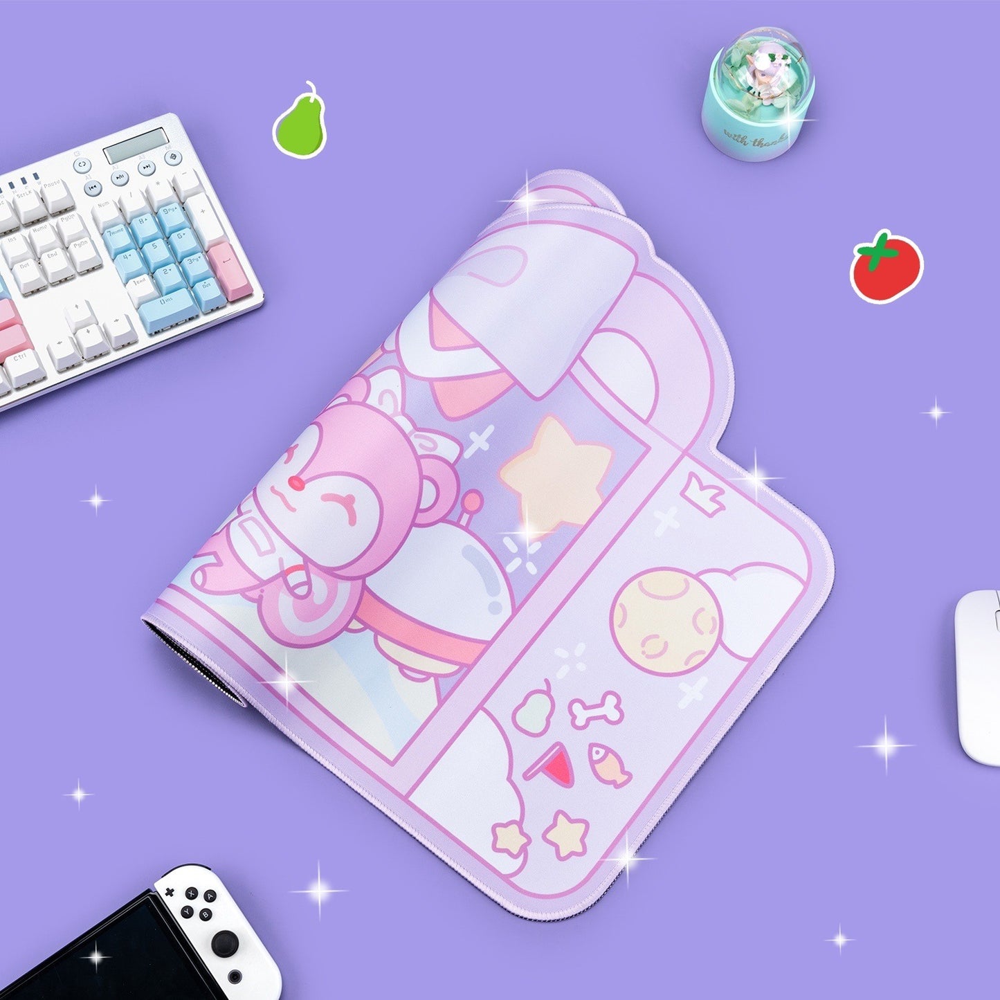 Animal Crossing Space Travels Kawaii XL Gaming Mousepad Desk Mat