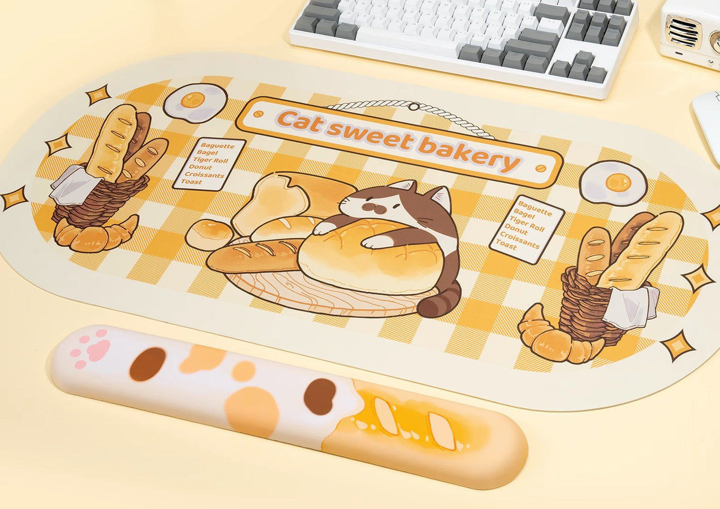 Cat Sweets & Bakery XL Gaming Mousepad Desk Mat