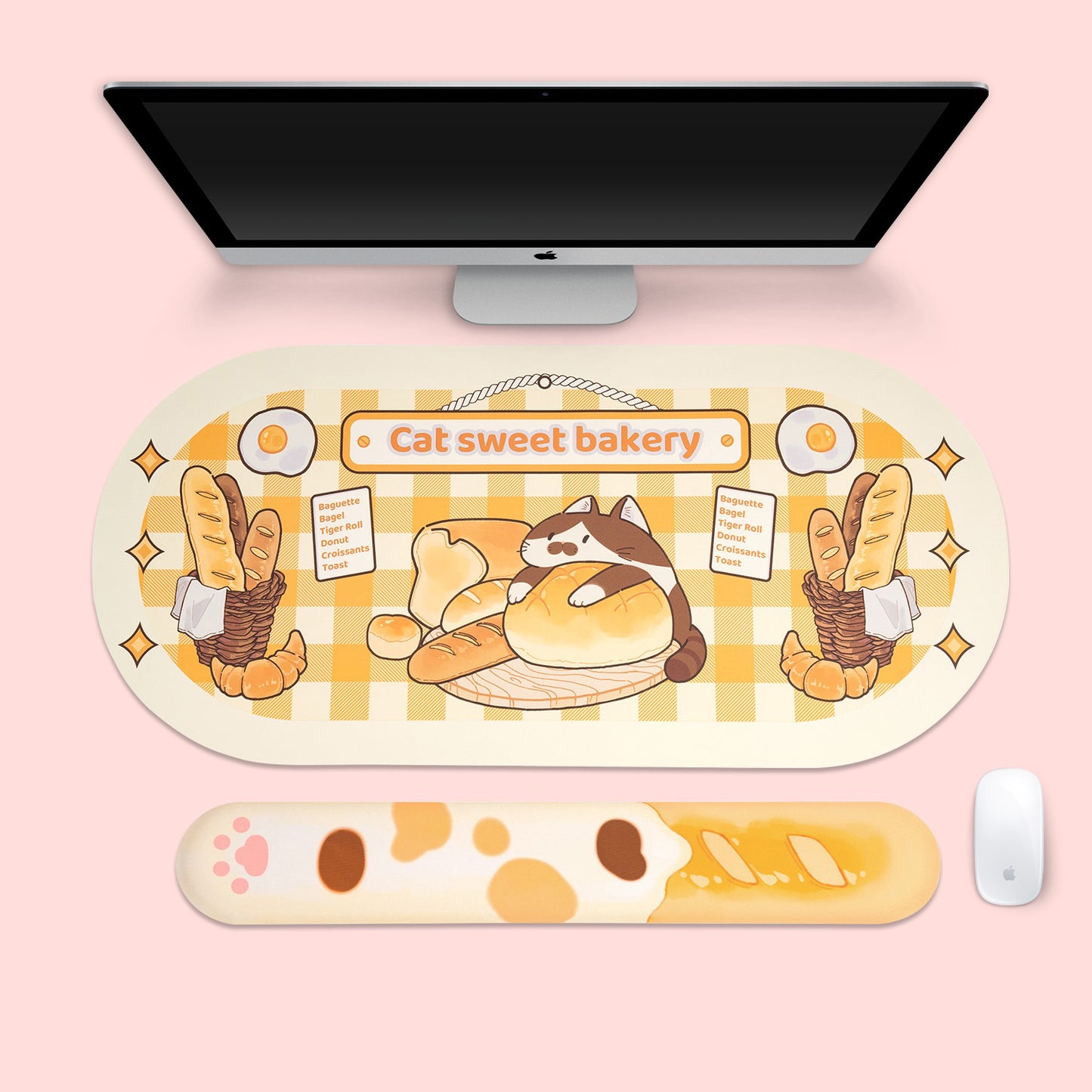 Cat Sweets & Bakery XL Gaming Mousepad Desk Mat