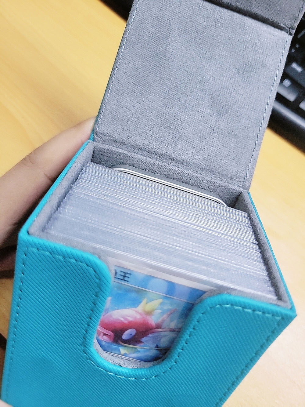 Wailord, Piplup and Magikarp Engraved PU Leather Deck Box