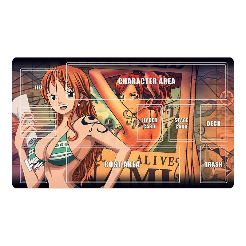 one piece card game mat Nami Wanted Premium Neoprene One Piece Playmat – Kado Supplies