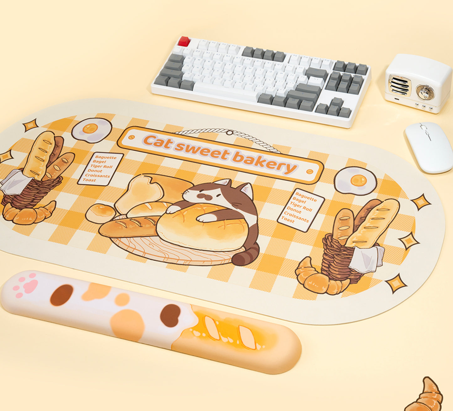 Cat Sweets & Bakery XL Gaming Mousepad Desk Mat