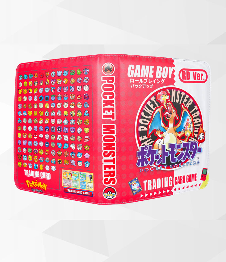 Retro Pokemon Gameboy 9-Pocket TCG Leather Card Binder