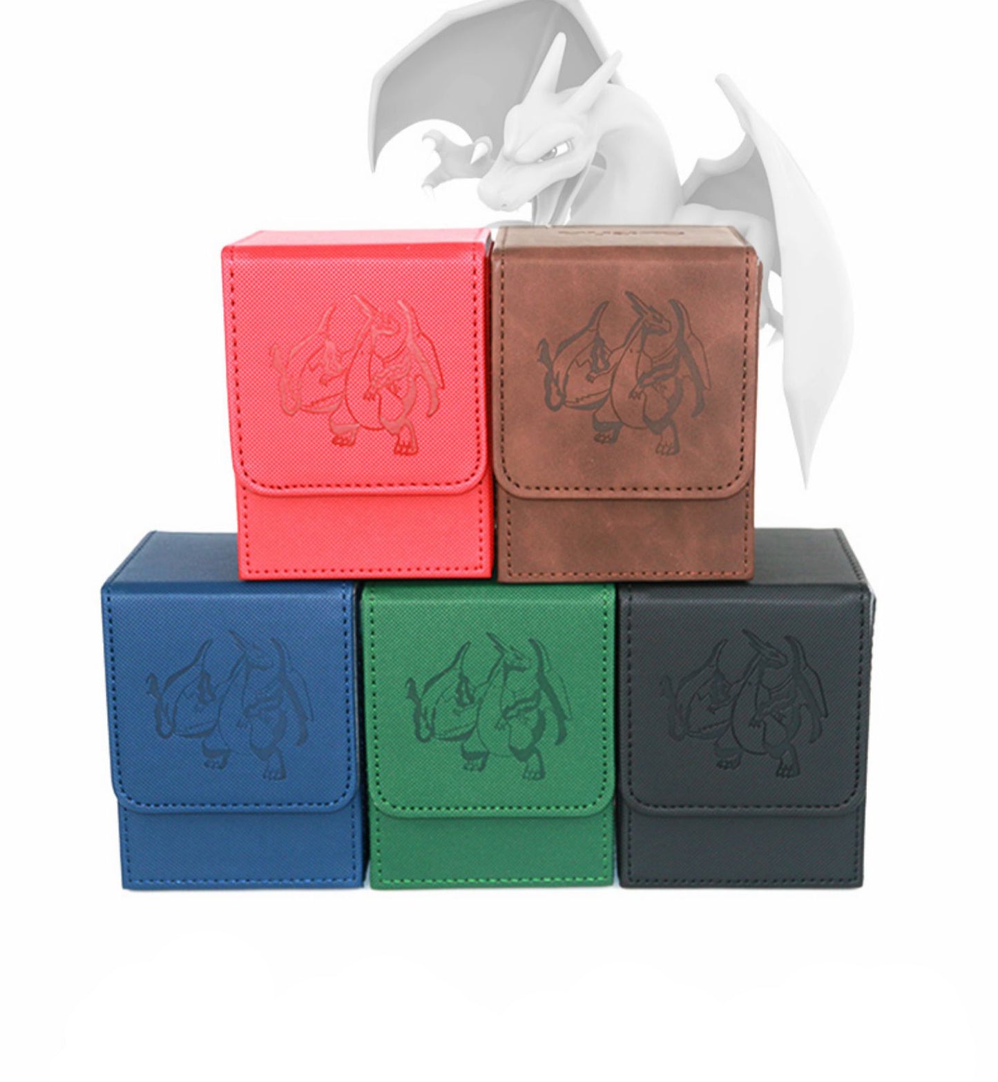 Charizard Engraved PU Leather Deck Box