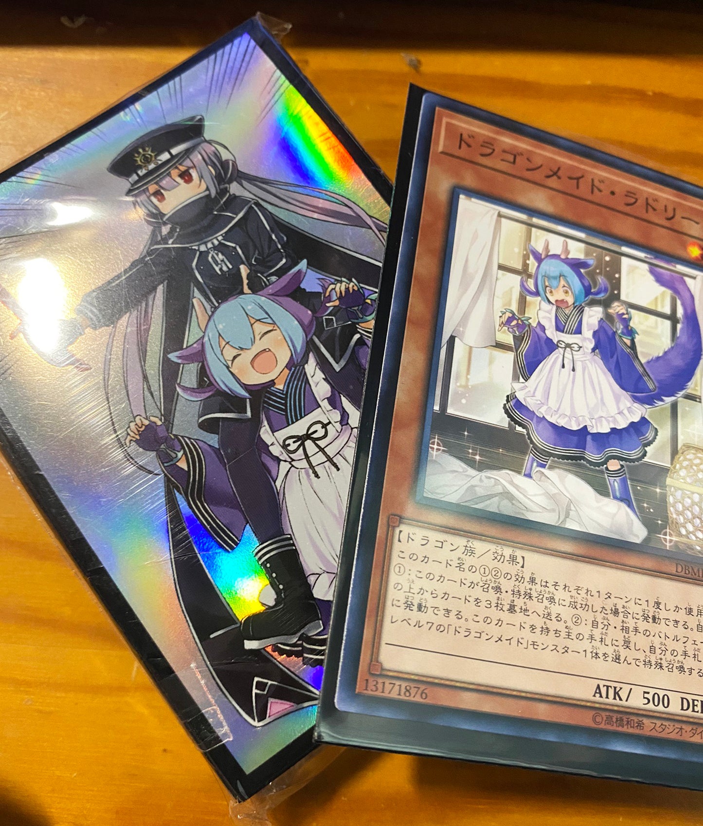 Sky Striker Roze & Laundry Dragonmaid Holographic Card Sleeves