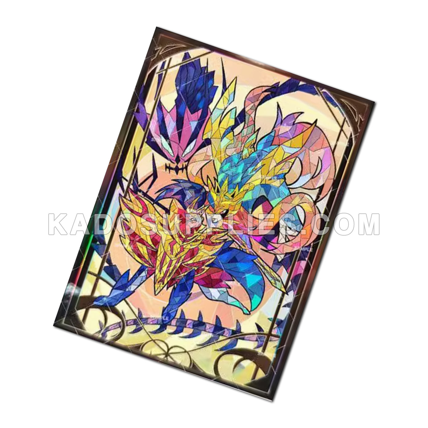 Zacian & Zamazenta Stained Glass Holographic Card Sleeves Kado Supplies Zacian & Zamazenta Stained Glass Holographic Card Sleeves Kado Supplies