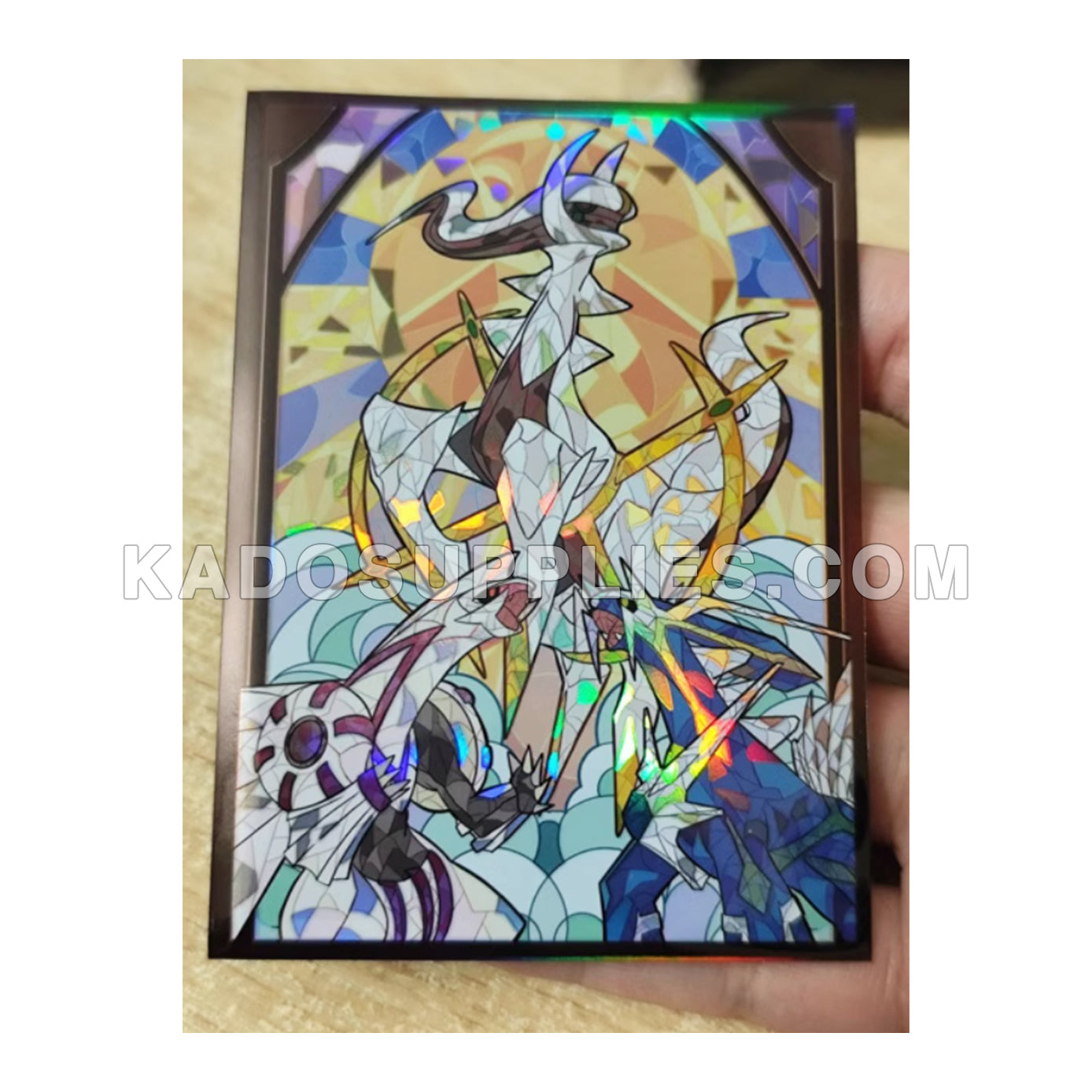 Arceus, Dialga & Palkia Stained Glass Holographic Card Sleeves