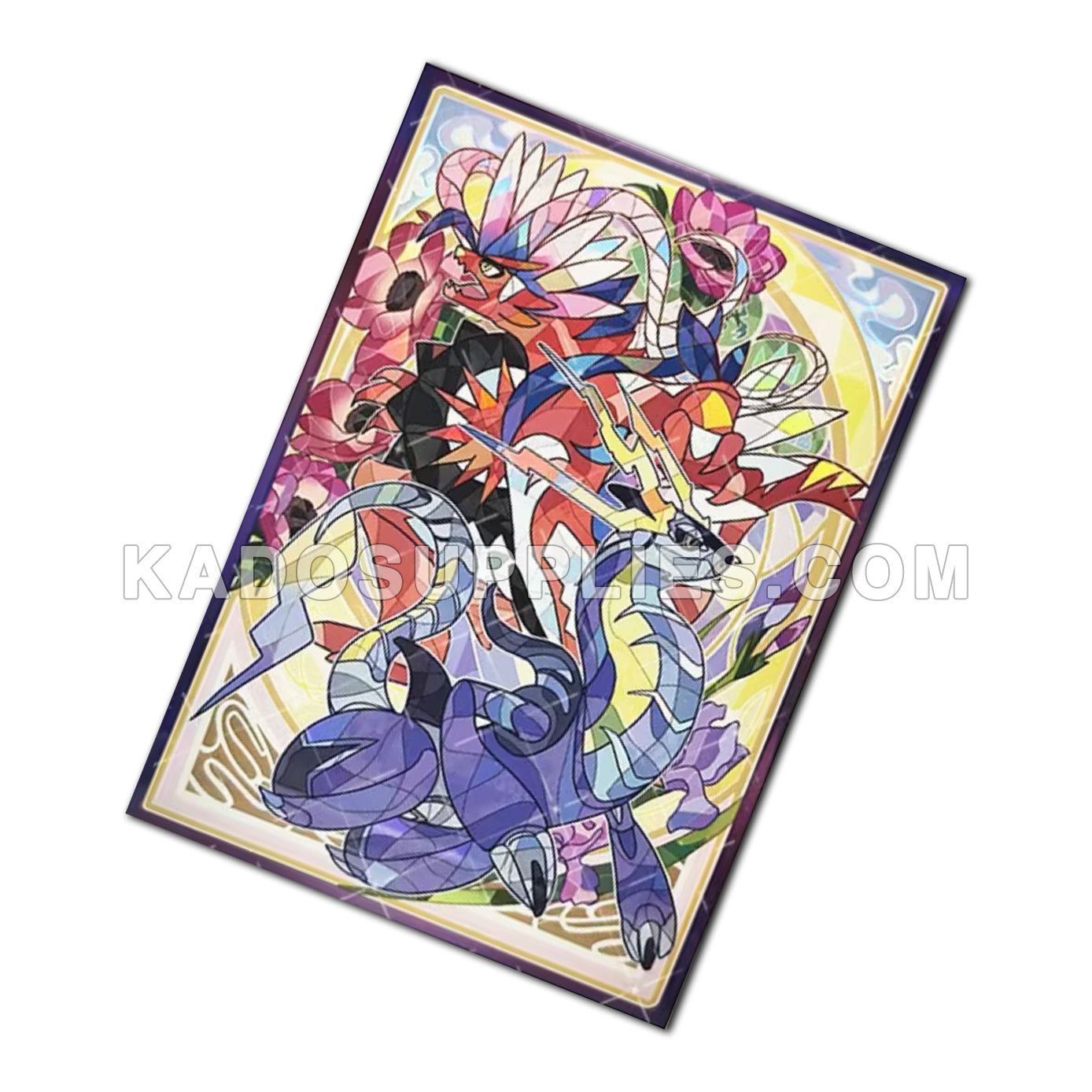 Miraidon & Koraidon Stained Glass Holographic Card Sleeves