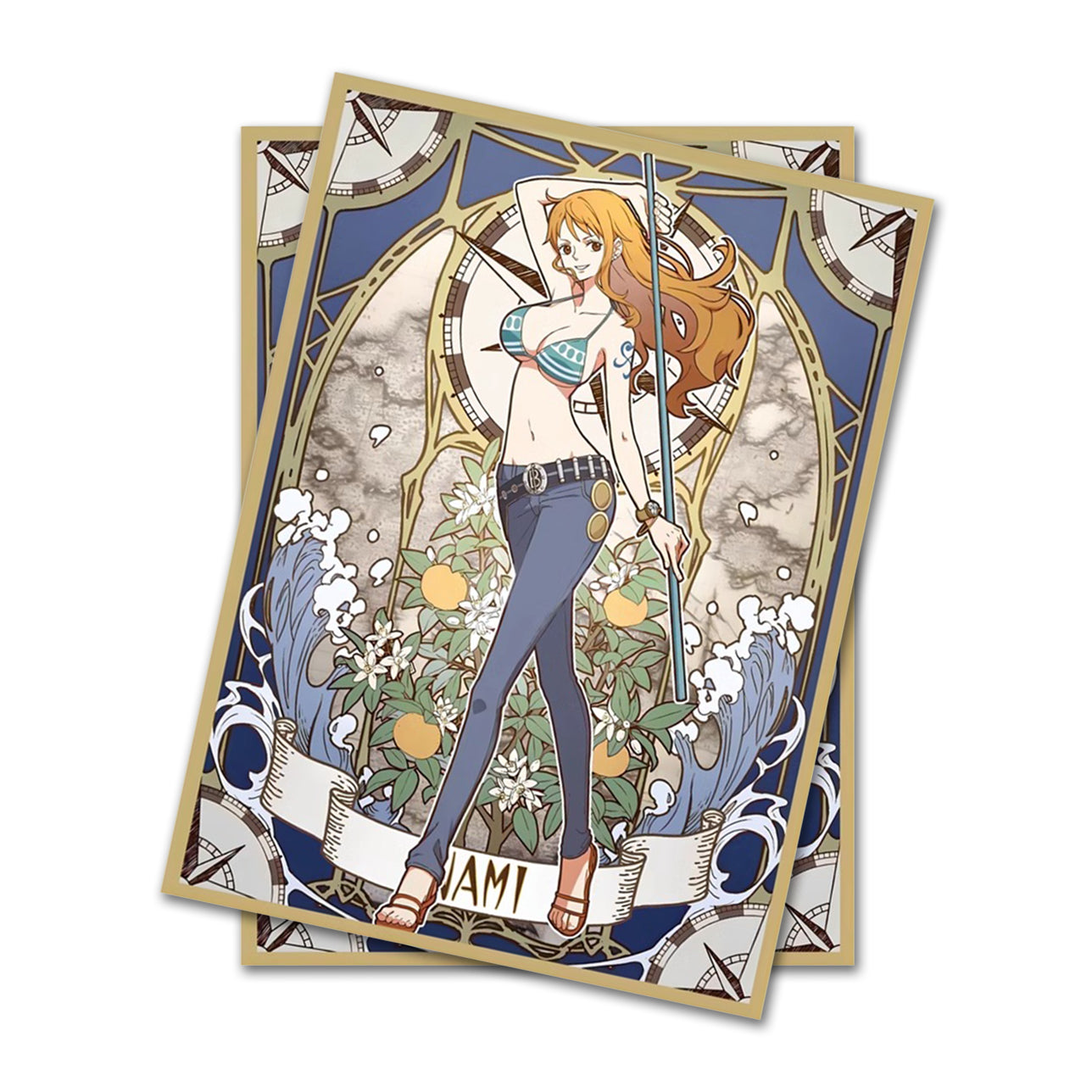 Nami Tarot Art Style One Piece Holographic Card Sleeves