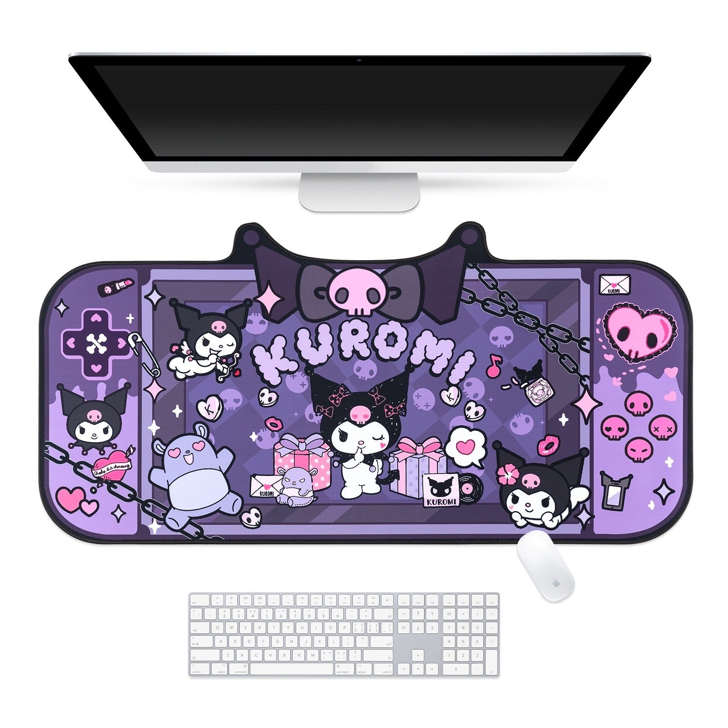 Kuromi Gaming Console Kawaii XL Gaming Mousepad Desk Mat – Kado Supplies