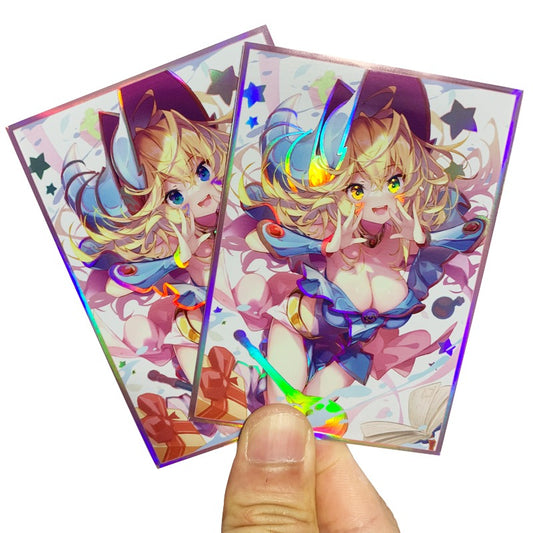 Dark Magician Says Senpai! Holographic Card Sleeves