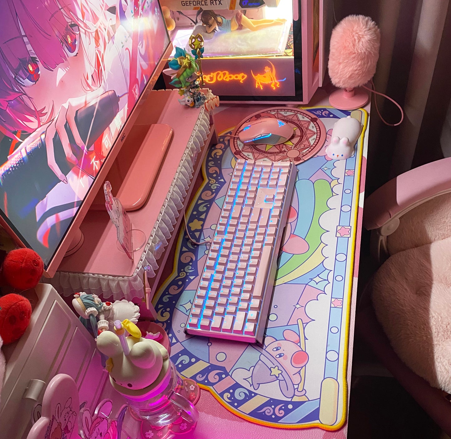 Cute Kirby XL Gaming Mousepad Desk Mat