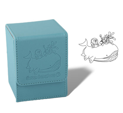 Wailord, Piplup and Magikarp Engraved PU Leather Deck Box Kado Supplies Wailord, Piplup and Magikarp Engraved PU Leather Deck Box Kado Supplies