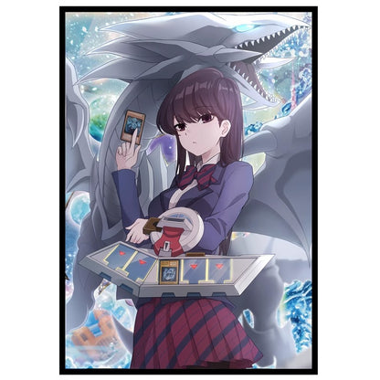 blue eyes white dragon card sleeves Blue Eyes White Dragon x Komi Holographic Card Sleeves – Kado Supplies