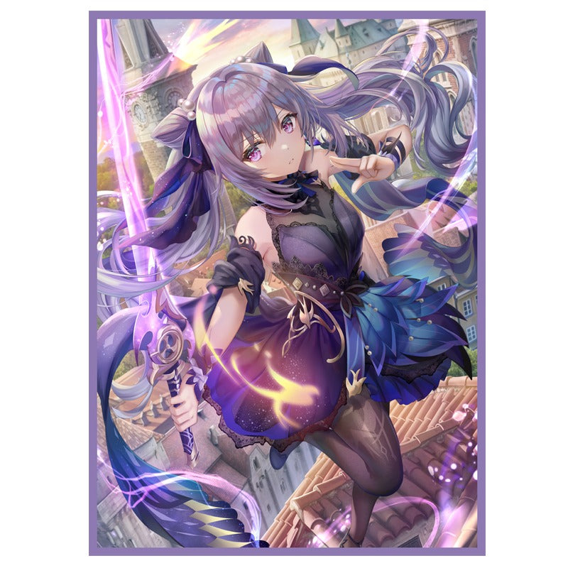 Keqing Attack Genshin Impact Holographic Card Sleeves Keqing Attack Genshin Impact Holographic Card Sleeves