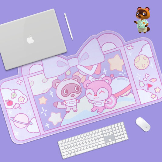 Animal Crossing Space Travels Kawaii XL Gaming Mousepad Desk Mat