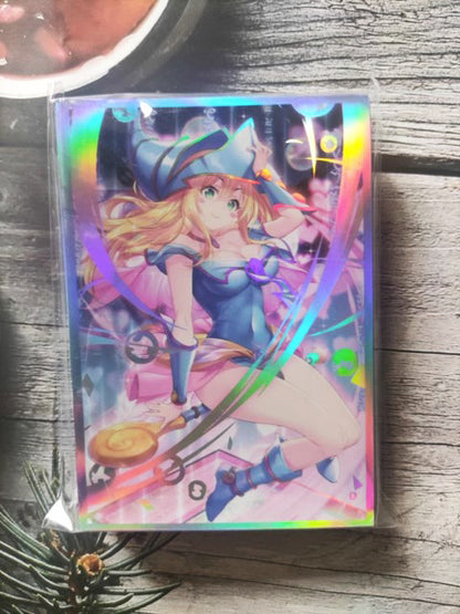 silent magician card sleeves Classic Dark Magician Holographic Card Sleeves – Kado Supplies