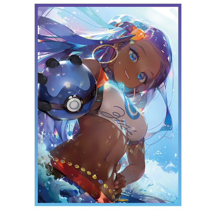 Water Gym Leader Nessa Pokemon Holographic Card Sleeves Kado Supplies Water Gym Leader Nessa Pokemon Holographic Card Sleeves Kado Supplies