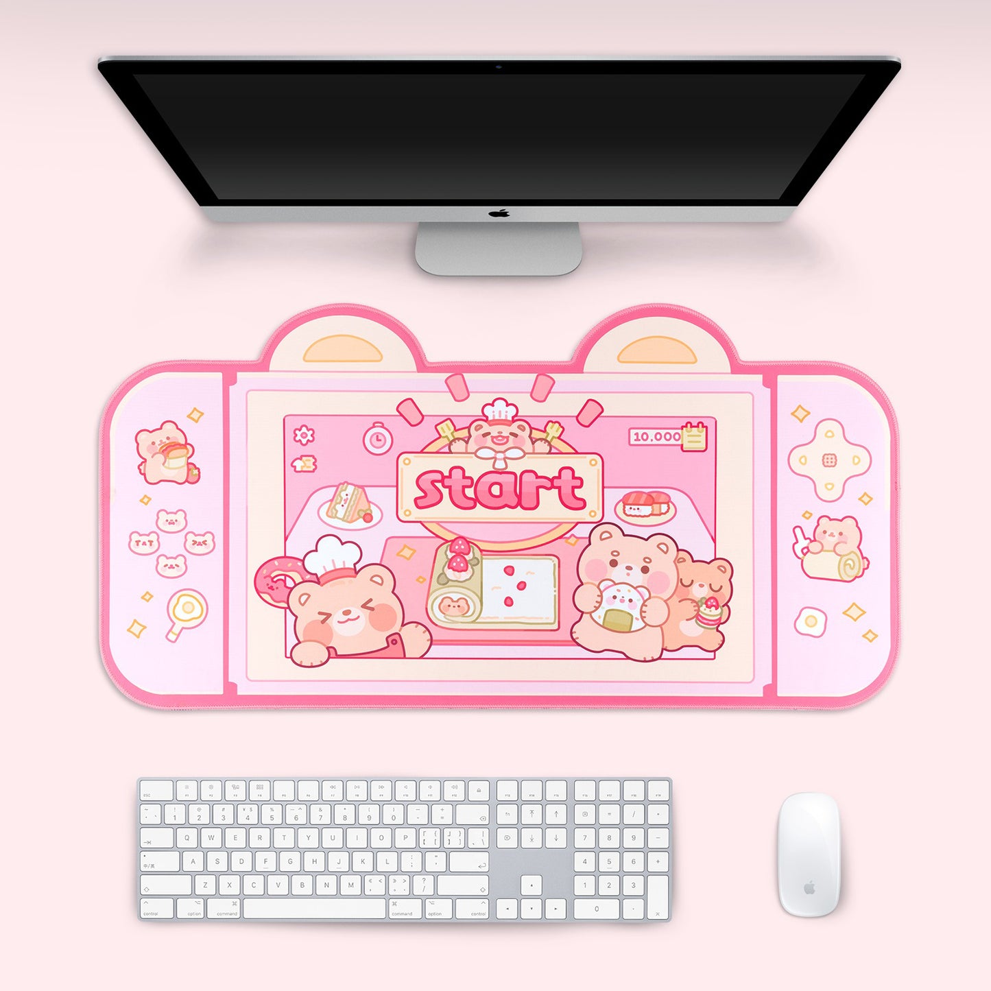 Kawaii Cooking Bears XL Gaming Mousepad Desk Mat