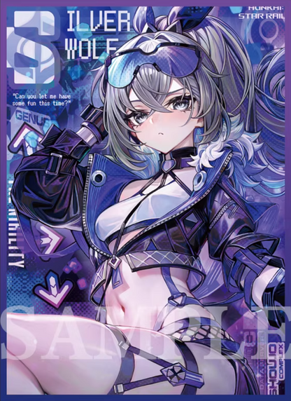 hsr holographic cards Honkai Star Silver Wolf & Kafka Holographic Card Sleeves – Kado Supplies