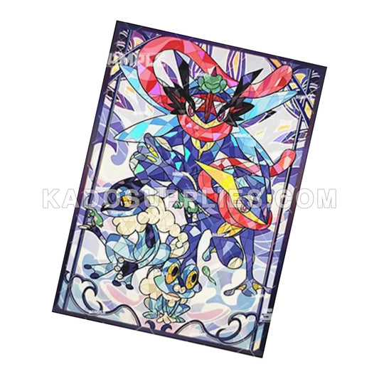 Greninja Froakie Evolution Stained Glass Holographic Card Sleeves