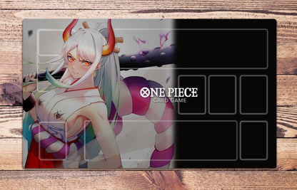 one piece card game playmat and storage box set yamato Cool Yamato Cybust Premium Neoprene One Piece Playmat – Kado Supplies